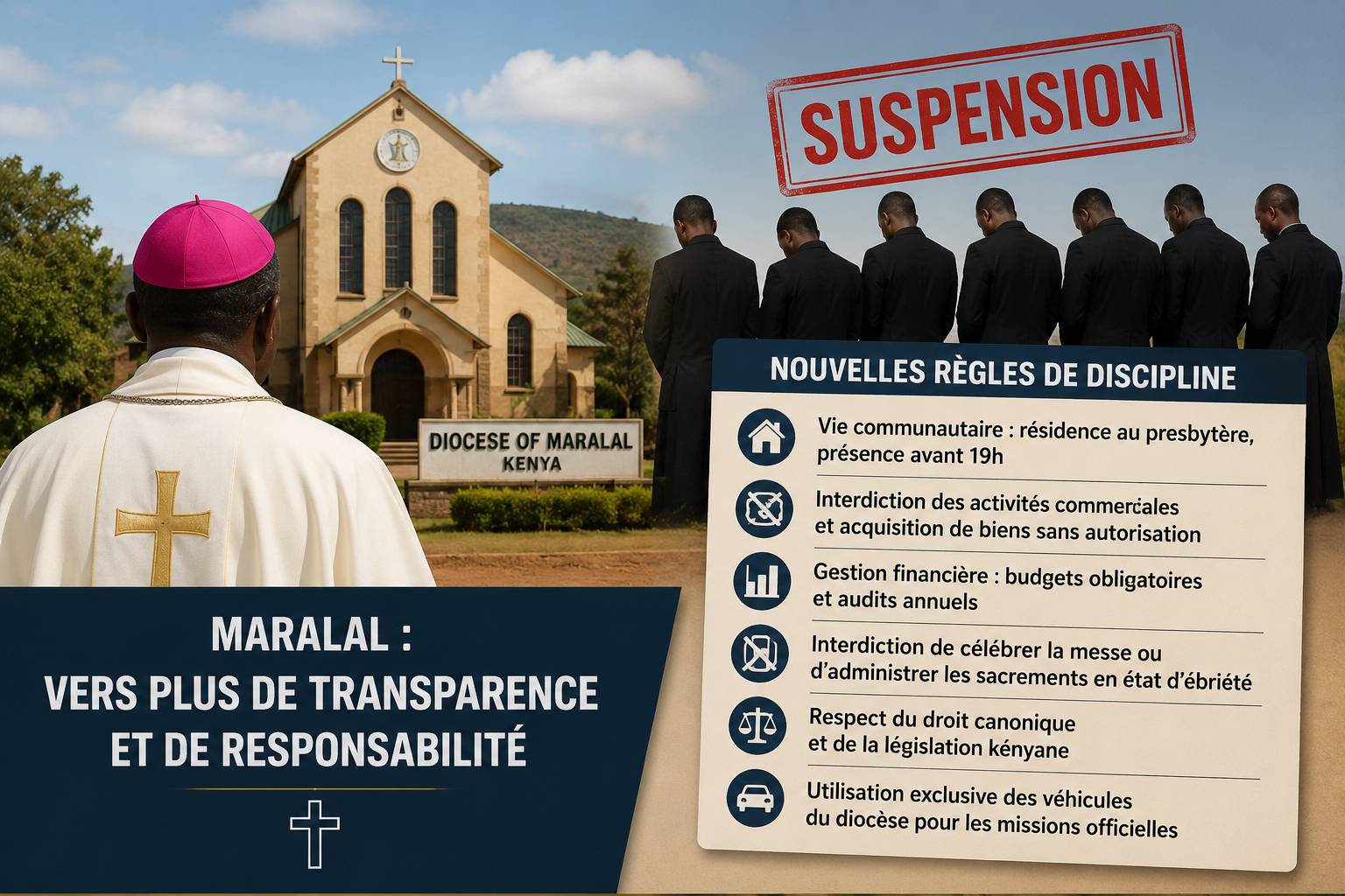 Diocèse de Maralal : sept prêtres suspendus, l’évêque impose de nouvelles règles de discipline